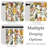 Floral Patterned Curtains Mid Century Botanical Drapes,Room Darkening Curtain,Rod Pocket Back Tab Floral Drapes,Set of 2-1078439902-1078439873