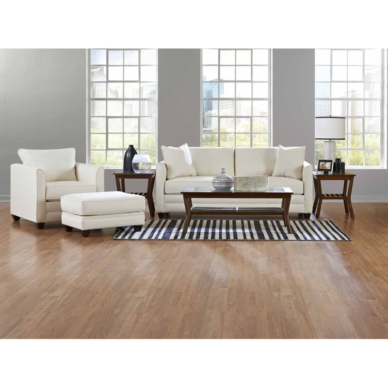 Putney Upholstered Ottoman, Beat Sand Performance