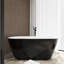 Baignoire de trempage autoportante 59 po. X 28 po. En blanc et noir