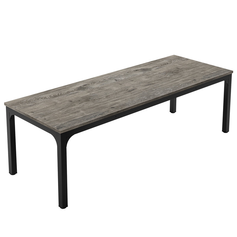 Pallas 78.74'' Extra Long Double Computer Desk for Workstation, Grey/Black
