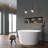 Dowell 48" Round Solid Surface Freestanding Soaking Bathtub in Matte White