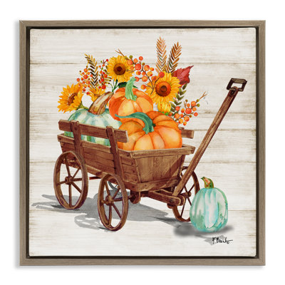 Farm Harvest Wagon Canvas Wall Art by Paul Brent