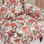 Fauteuil d'appoint à oreilles avec pieds en bois massif Floral