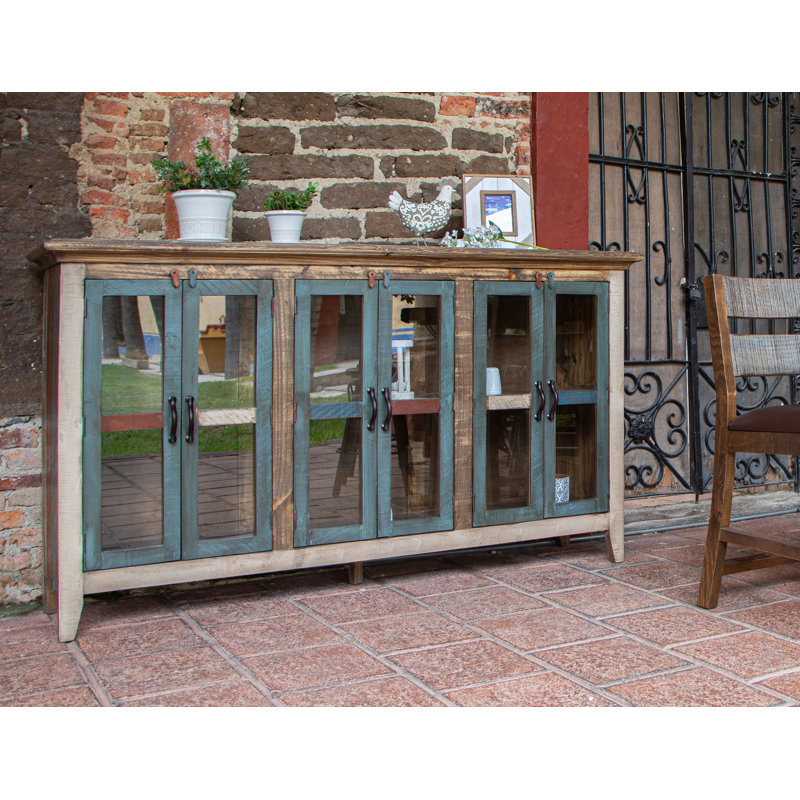 Buffet en bois et verre à 6 portes Dodge
