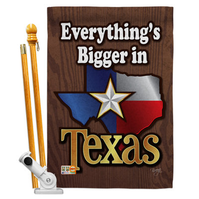 Breeze Decor 2-Sided Polyester 40 x 28 in. Flag set