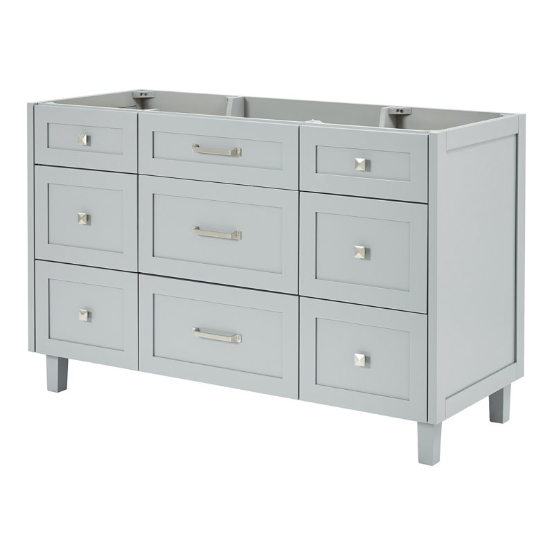 ARIEL Monroe 54 Single Bathroom Vanity Base Only, Gray