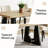 71" Farmhouse Oak And Black Dining Table For 6-8, Large Rustic Rectangular Kitchen & Dinner Table With Solid Wood Legs, Vintage Centerpiece For Dining Room & Living Room