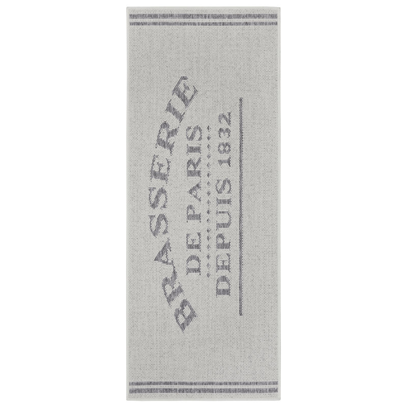 Brasserie De Paris Cream Rug, Runner 62 x 150 cm