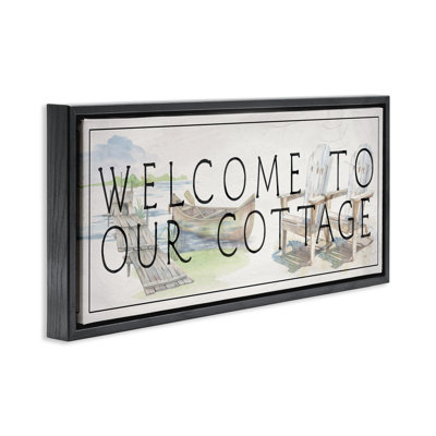 Cadre flottant Welcome Cottage at Lake's Edge, design par Lil 'Rue