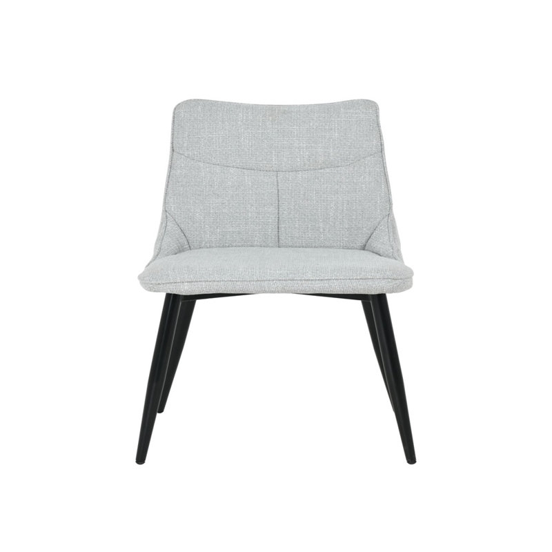 Krishunna Fabric Upholstered Metal Side Chair, Gray