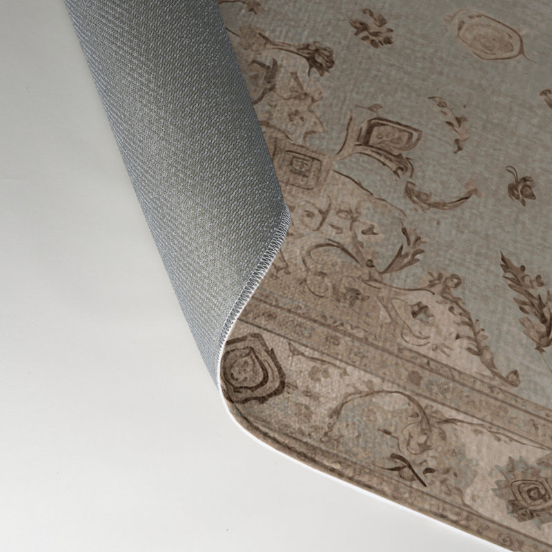 Tapis gris d'intérieur et d'extérieur Tabriz, Rectangle 9 pi x 12 pi