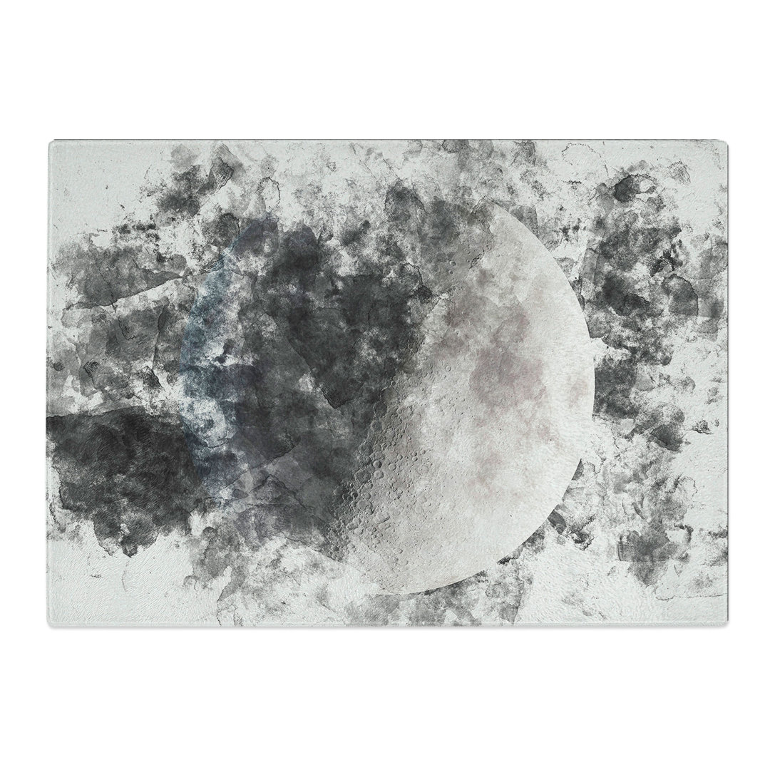 Tempered Glass First Quarter of the Moon Chopping Board