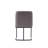 Serena Modern Vegan Leather Upholstered Steel Solid Back Dining Side Chair in Taupe-747338525