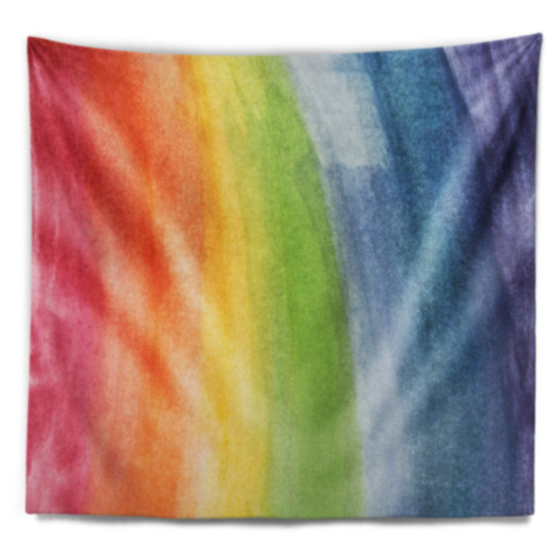 Tapisserie de couleurs arc-en-ciel abstraite, H 32 po x l 39 po