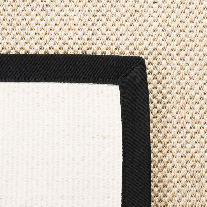 Torbin Sisal Marble/Black Area Rug, Square 244cm