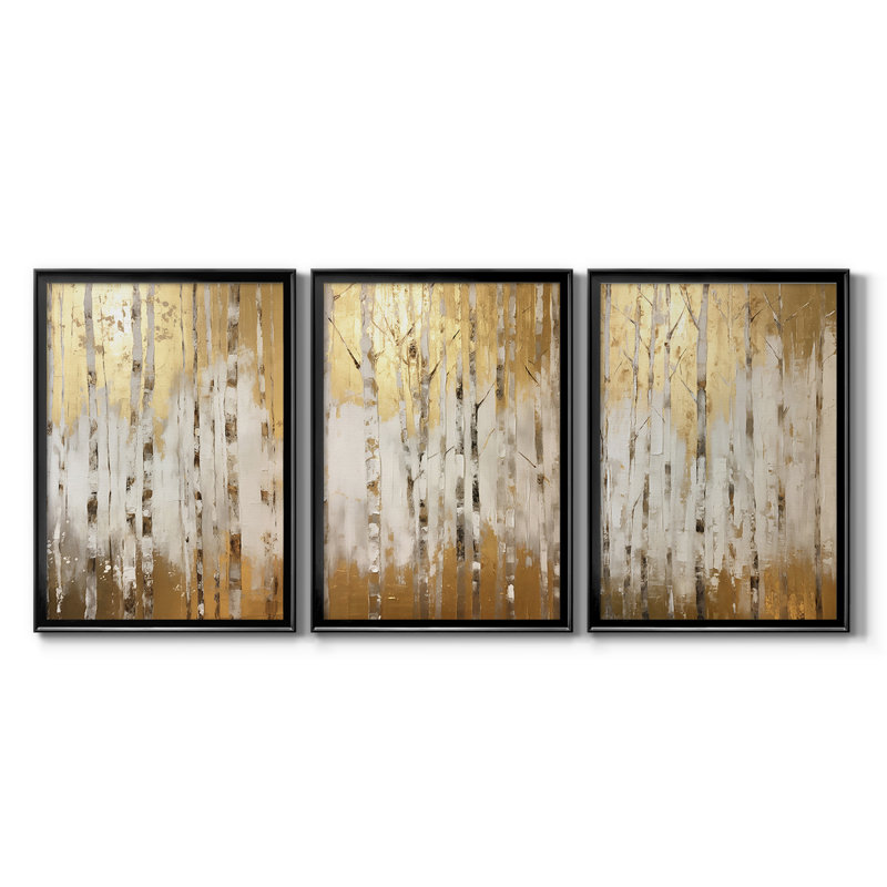 ABSTRACT Series CMLI - Toile tendue avec châssis sur mesure - 3 pièces, H 21 po x l 30 po