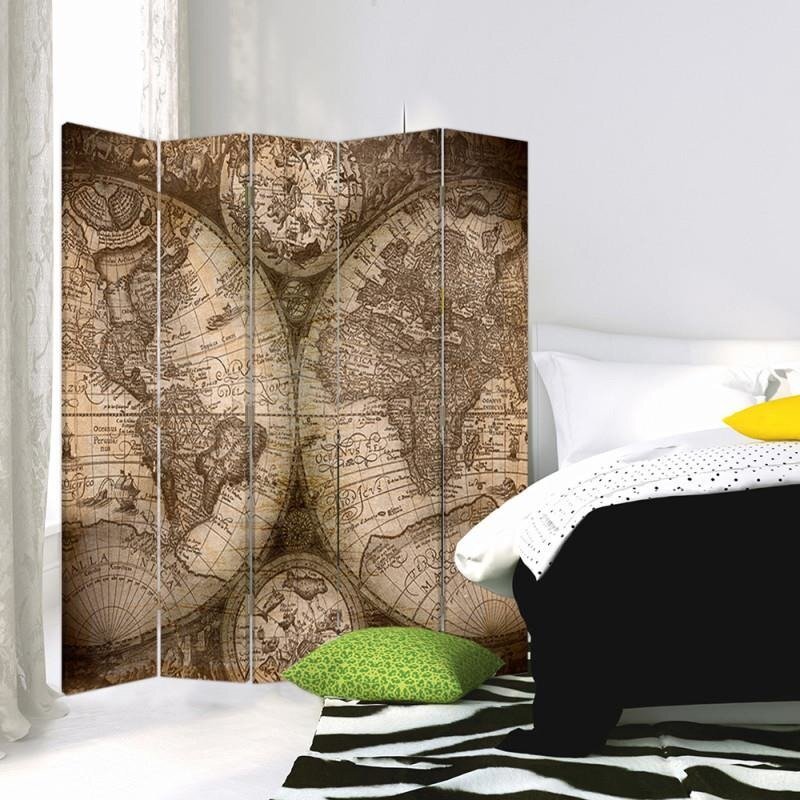 Paravent Ancient World Map mit 5 Paneelen