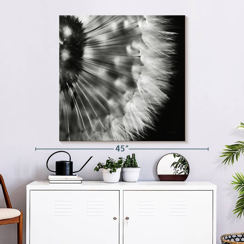 Harnek Dandelion On Black III, 33" H x 33" W