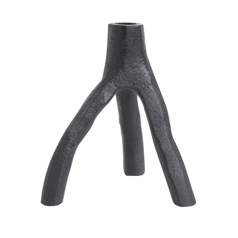 Bougeoir de table en fer, H 6,69 po x l 6,46 po x P 5,79 po