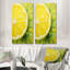 Zeste citron zeste - fruits, ensemble de 2 impressions sur métal-166901715