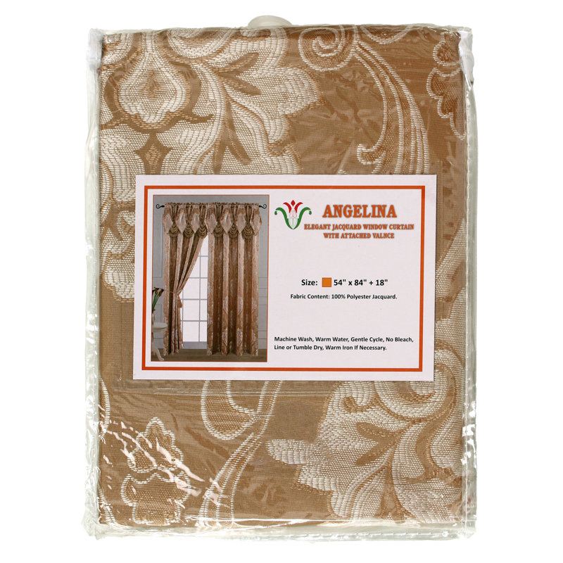 Paire de rideaux obscurcissant 100% polyester Angelina-2PK, Taupe