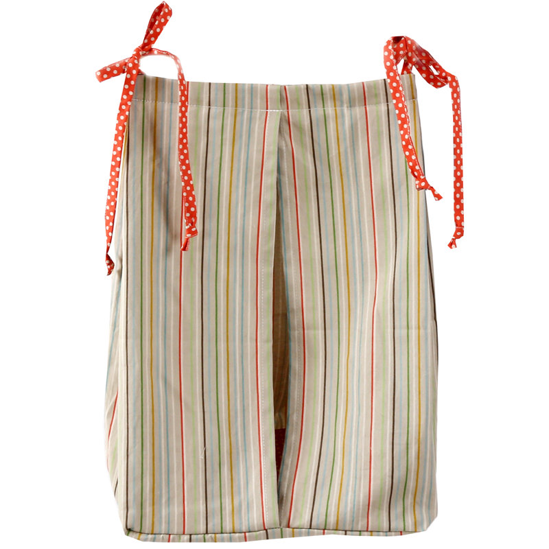100% Cotton Striped Crib Diaper Stacker