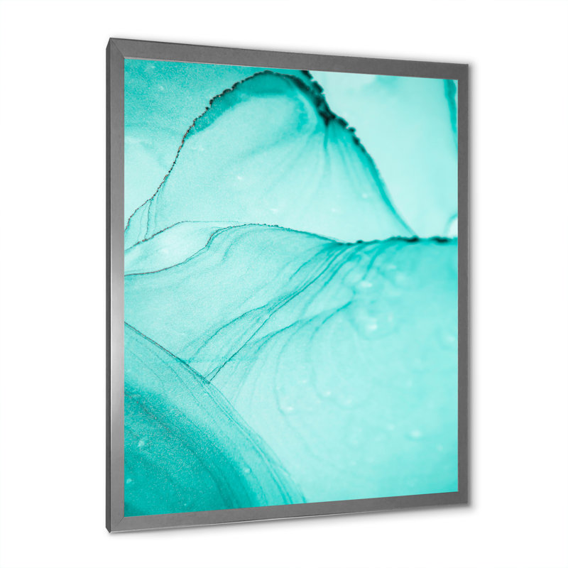 Luxueux marbre émeraude tourbillon, art mural moderne sur toile, H 30 po x l 40 po x P 1,5 po