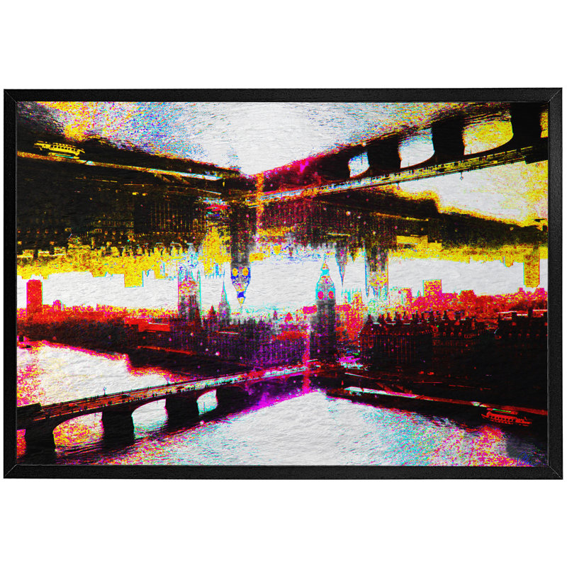 Single Picture Frame Print, Black, 61cm H x 91cm W x 4cm D