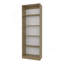 Bibliothèque Dam avec rangement ouvert et 5 tablettes, chêne naturel et blanc
