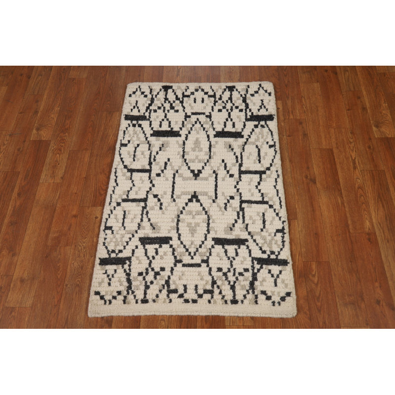 Geometric Moroccan Oriental Accent Rug 2x3
