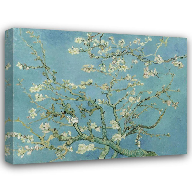 Lark Manor van Gogh, Vincent Gallery Wrapped Canvas Art Titled: Almond blossom, 15" H x 18" W
