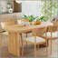 Table de salle à manger moderne à rallonge de 55,12 à 70,87 po avec rallonges amovibles, table de style Mid-Century moderne, convenant aux salles à manger, aux cuisines et aux salons, noyer naturel