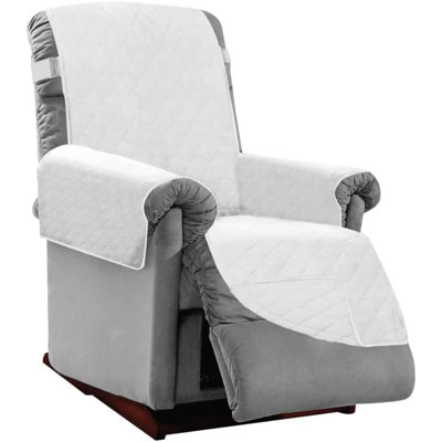 Recliner Slip Cover With Patented Strap, Cushion Protector, US Designed Reversible Stain And Dog Tear Resistant Slipcover,  Seat, Washable Covers For Dogs Pets Kids