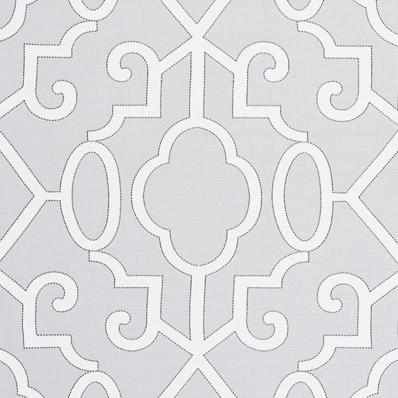Oriana Geometric Fabric, Pearl Gray