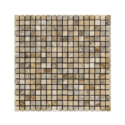Carreau de mosaïque en travertin