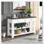 Console en bois de pin massif 48 po, table d'appoint moderne avec 3 tiroirs de rangement et 2 tablettes. Facile à assembler-230481348