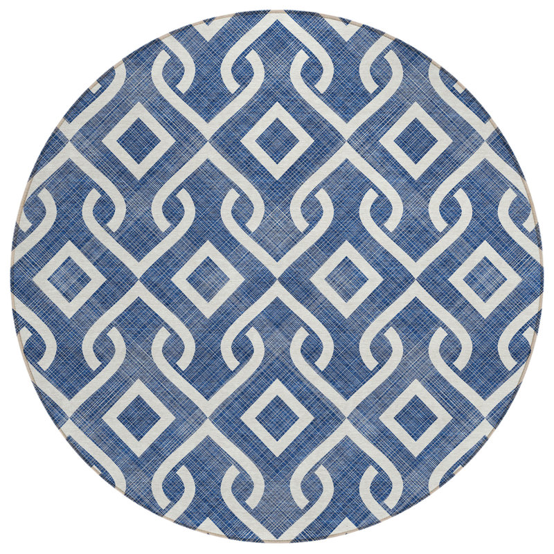  Kaylani Non-Slip Door Mat, Round 8'