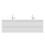 Ensemble de meuble-lavabo double mural 72 po Arjina-785711398
