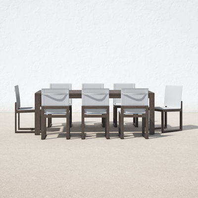 Joly 87" Eucalyptus Patio Dining Set
