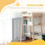 Foldable Dog Gate Freestanding Pet Gate with Two Support Feet-96139612