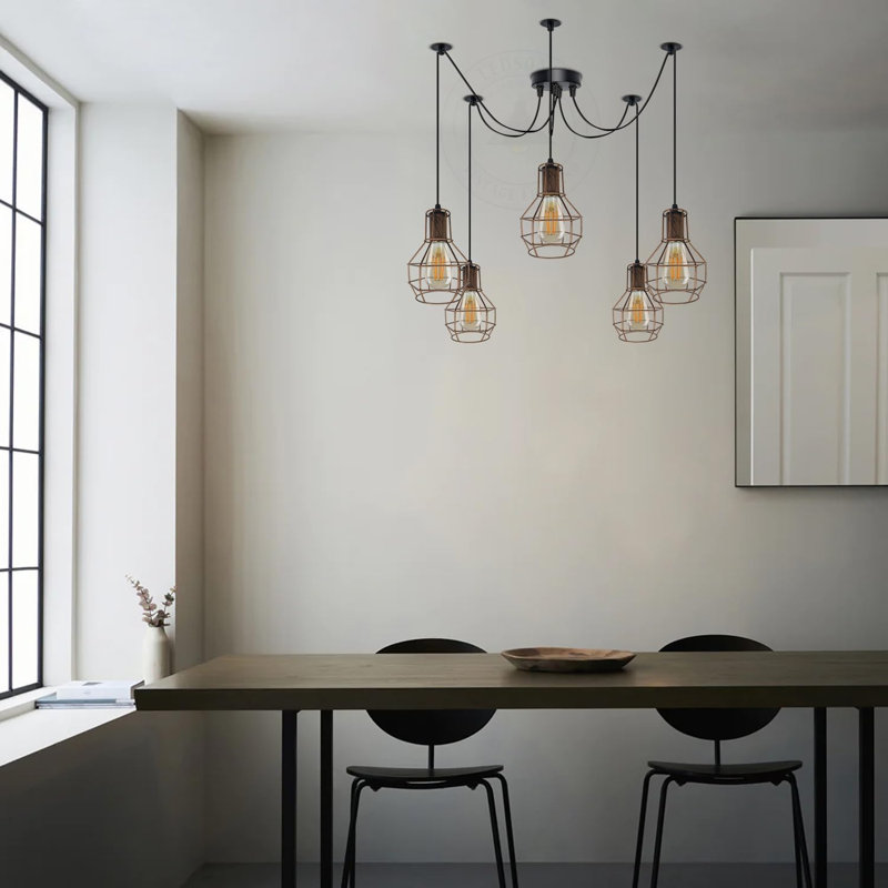 - Light Black Cluster Pendant, 5