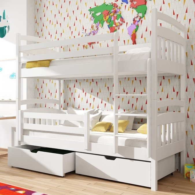 Hazel Bunk Bed with Storage Included with Built-in Ladder Included