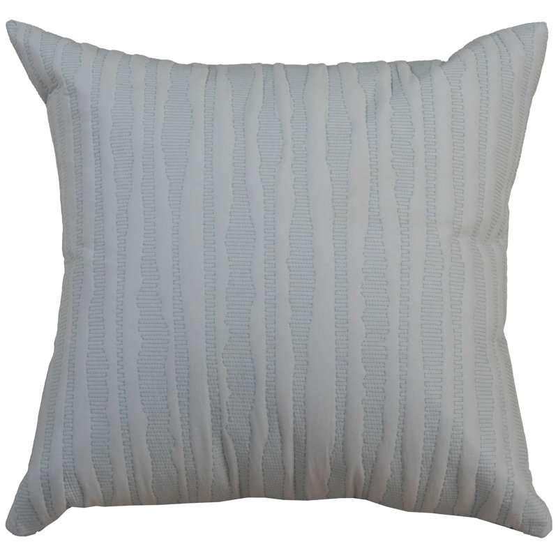 100% Cotton Filled Throw Pillow, Polyester, Blue
