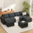 BOX MODULE STO SOFA 116'' 7 Piece Upholstered Modular Sectional Sofa with Storage