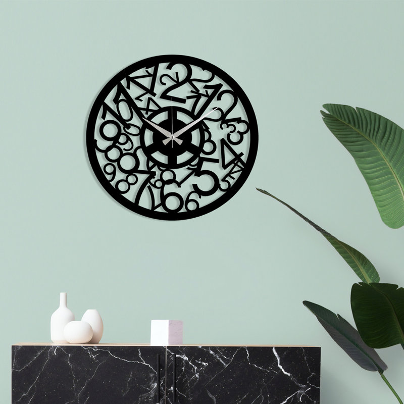 Jolicia Wall Clock, Black