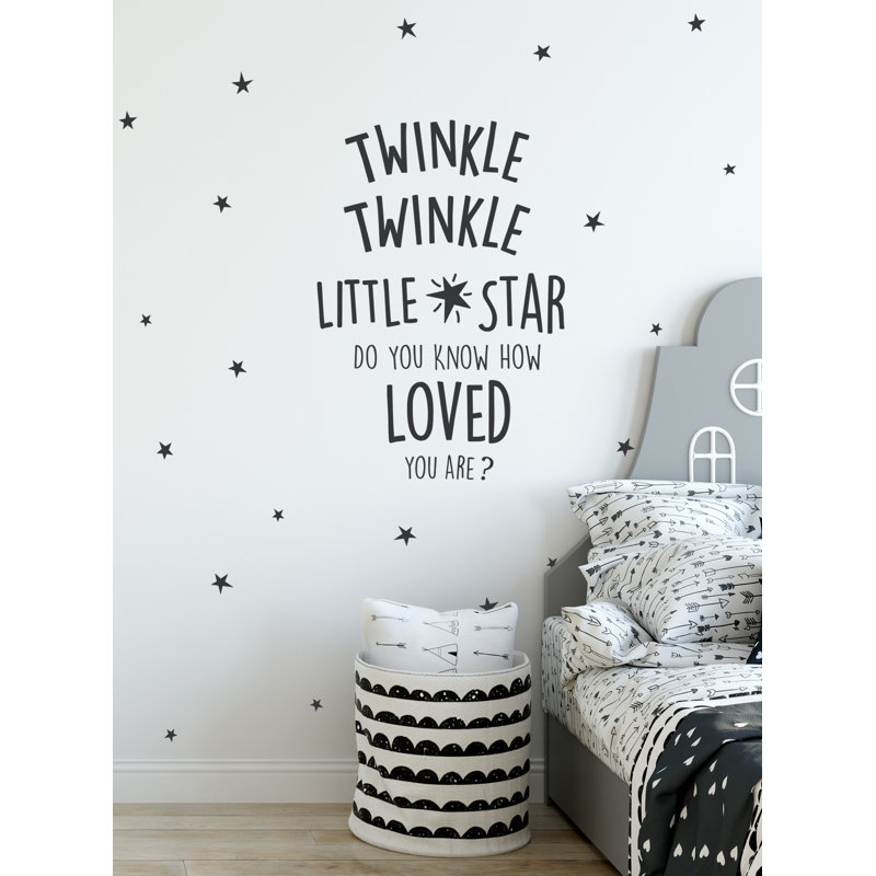 Text & Numbers Non-Wall Damaging Accent, Black