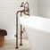 Telephone Style Floor Mounted Tub Faucet with Cross Handles