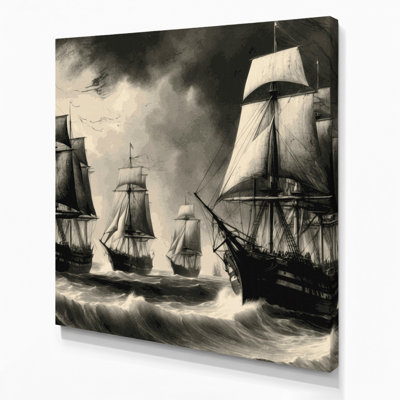 Art nautique sur toile brun gris nautique