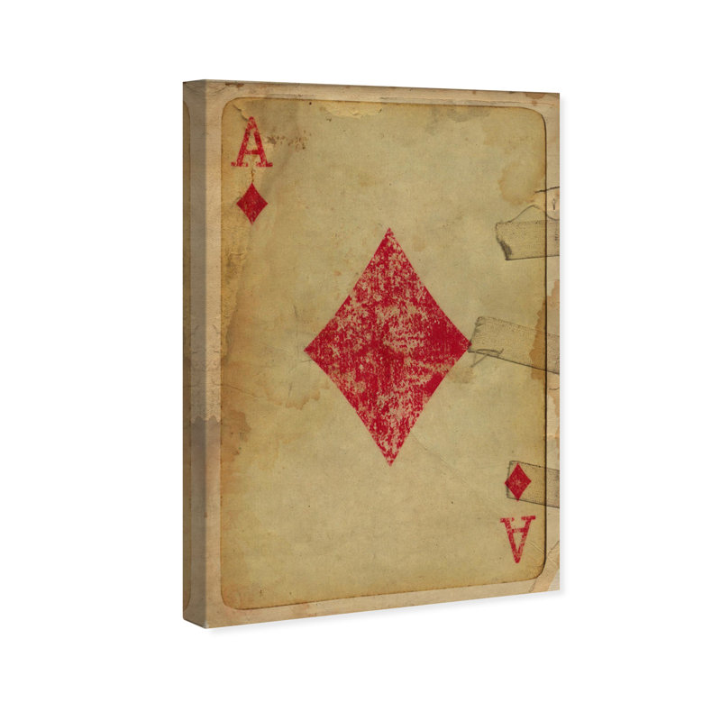 Ace of Diamonds, impression sur papier, H 30 po x l 20 po x P 0,75 po, Toile tendue
