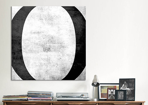 « b&w éraflures », art textuel sur toile en noir et gris, H 26 po x l 26 po x P 1,5 po, O